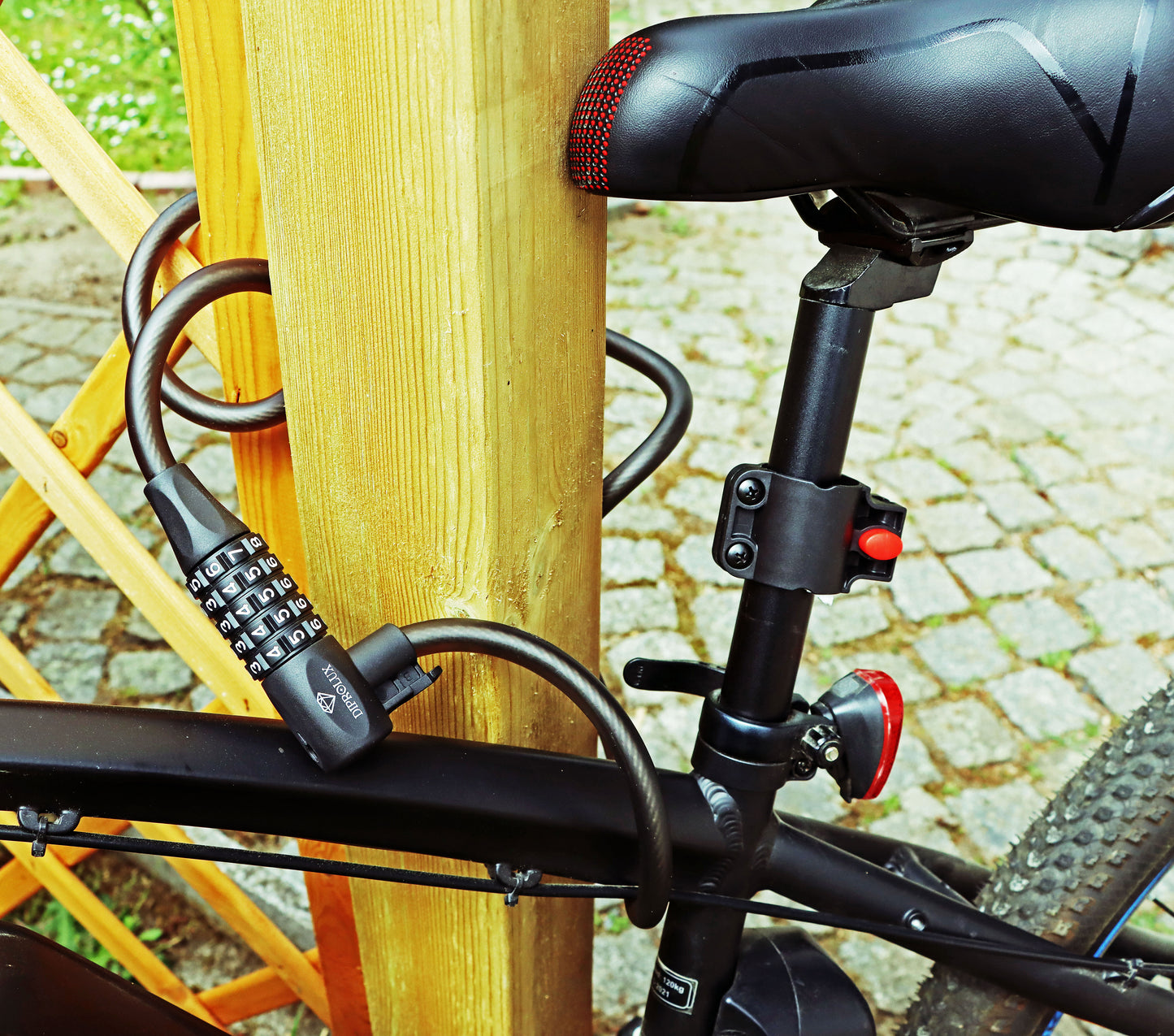 Diprolux Fahrradschloss Duo, schwarz,  2 Verschlussmöglichkeiten, Hohe Sicherheit mit 5 stelligem Zahlencode, Schloss mit Schlüssel, Länge 120 cm Stahlseil für Fahrrad, Motorrad, Scooter